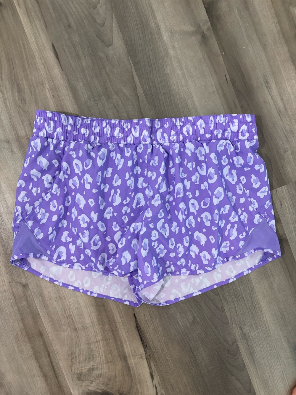 all in motion Purple Leopard Print Athletic Shorts size large